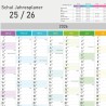 Calendrier scolaire XXL 2025/2026 – Calendrier mural – Planificateur annuel scolaire A1 (84 x 59 cm), planificateur mural avec s