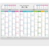 Calendrier scolaire XXL 2025/2026 – Calendrier mural – Planificateur annuel scolaire A1 (84 x 59 cm), planificateur mural avec s