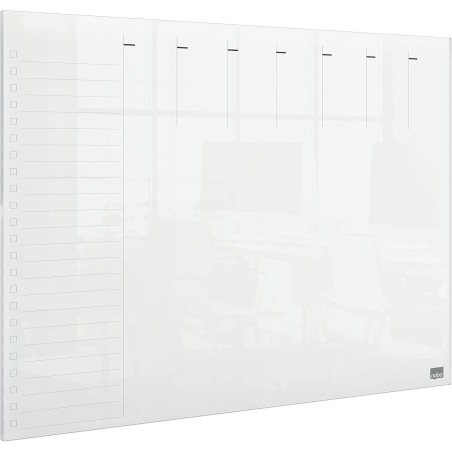 Nobo - Mini Tableau Agenda Semainier Transparent Effaçable en Acrylique, Format A3, Facile à Effacer, 210 x 297 mm, Feutre Marqu