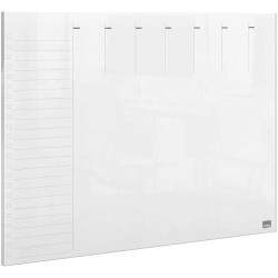 Nobo - Mini Tableau Agenda Semainier Transparent Effaçable en Acrylique, Format A4, Facile à Effacer, 210 x 297 mm, Feutre Marqu