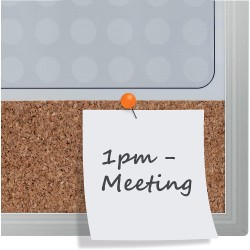 Nobo - Petit Tableau Agenda Semainier Magnétique Mural avec Bande d'Affichage en Liège, Cadre en Aluminium, Effaçable à Sec, Por