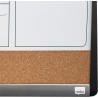Nobo - Petit Tableau Blanc Agenda Mensuel Magnétique Mural avec Zone d'Affichage en Liège, Cadre Incurvé, Maison / Bureau, 585 x