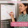 Calendrier Magnétique Frigo Sakura | Pack 3 : Tableau Semainier, Liste de Courses, Pense-Bête | Organisateur Familial | Planning