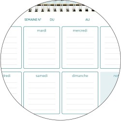 Exacompta - 3370120E - Hebdo-Malin Mini Labo - 21 x 15 cm - Coloris blanc