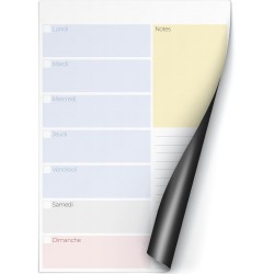 Tableau Magnétique Hebdomadaire. Planificateur Hebdomadaire Tableau Magnétique A4 au Design Coloré - Organisez Votre Vie, Repas 