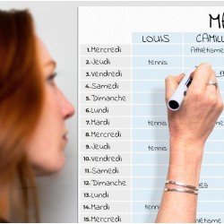 Calendrier Magnétique Familial Mensuel. Planificateur Mensuel Magnétique A3 au Design pour une bonne Planification Familiale, Tâ
