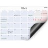 Calendrier magnétique mensuel allemand - Planificateur A4 coloré pour organisez vie, travail et activités quotidiennes.