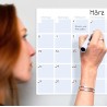 Calendrier magnétique mensuel allemand - Planificateur A4 coloré pour organisez vie, travail et activités quotidiennes.