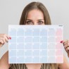Calendrier magnétique mensuel allemand - Planificateur A4 coloré pour organisez vie, travail et activités quotidiennes.
