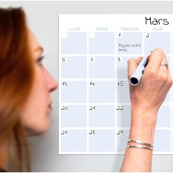 Calendrier Magnétique Mensuel pour Réfrigérateur en Français. Planificateur Mensuel Magnétique Format A4 au Design Coloré - Orga