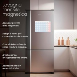 Calendrier magnétique pour réfrigérateur mensuel italien. Planificateur mensuel magnétique A4 au design coloré – Organisez votre