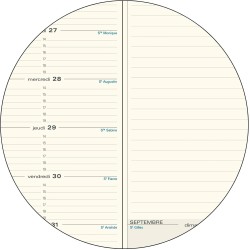 Exacompta - 17842E - Recharge agenda semainier de poche Espace 17 - 9 x 17,5 cm - Janvier à décembre 2026 - Tranche naturelle