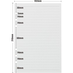 135 Feuilles Volantes Lignées A5 - Papier 100g/m² - Recharge pour Classeur 6 Anneaux - Agenda, Carnet, Filofax A5