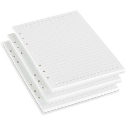 135 Feuilles Volantes Lignées A5 - Papier 100g/m² - Recharge pour Classeur 6 Anneaux - Agenda, Carnet, Filofax A5