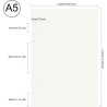 135 Feuilles A5 Recharge Papier en Pointillé, OVISEEN Quadrillé 6 Trous Vierge Feuillets Mobiles pour Agenda Filofax A5 Bullet C
