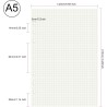 135 Feuilles A5 Recharge Papier en Quadrillé, OVISEEN Quadrillé 6 Trous Vierge Feuillets Mobiles pour Agenda Filofax A5 Bullet C
