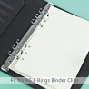135 Feuilles A5 Recharge Papier en Quadrillé, OVISEEN Quadrillé 6 Trous Vierge Feuillets Mobiles pour Agenda Filofax A5 Bullet C