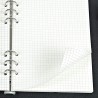 135 Feuilles A5 Recharge Papier en Quadrillé, OVISEEN Quadrillé 6 Trous Vierge Feuillets Mobiles pour Agenda Filofax A5 Bullet C