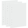 135 Feuilles Volantes Vierges A5 - Papier Épais 100g/m² - Recharge pour Classeur 6 Anneaux - Carnet Croquis, Agenda, Filofax