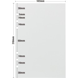 135 Feuilles Volantes Vierges A5 - Papier Épais 100g/m² - Recharge pour Classeur 6 Anneaux - Carnet Croquis, Agenda, Filofax