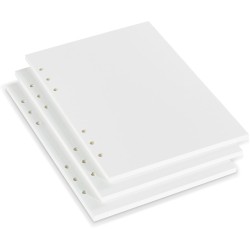 135 Feuilles Volantes Vierges A5 - Papier Épais 100g/m² - Recharge pour Classeur 6 Anneaux - Carnet Croquis, Agenda, Filofax