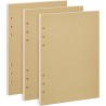 135 Feuilles Volantes Kraft A5 - Papier 100g/m² 100% Recyclé - Recharge 6 Anneaux pour Cahier Vintage, Art Journal, Filofax