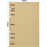 135 Feuilles Volantes Kraft A5 - Papier 100g/m² 100% Recyclé - Recharge 6 Anneaux pour Cahier Vintage, Art Journal, Filofax