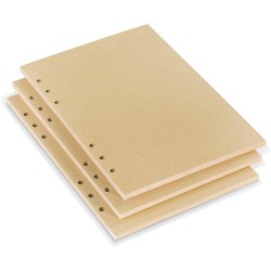 135 Feuilles Volantes Kraft A5 - Papier 100g/m² 100% Recyclé - Recharge 6 Anneaux pour Cahier Vintage, Art Journal, Filofax