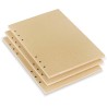 135 Feuilles Volantes Kraft A5 - Papier 100g/m² 100% Recyclé - Recharge 6 Anneaux pour Cahier Vintage, Art Journal, Filofax