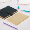 135 Feuilles Volantes Kraft A5 - Papier 100g/m² 100% Recyclé - Recharge 6 Anneaux pour Cahier Vintage, Art Journal, Filofax