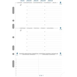 Exacompta - 28212E - Recharge Exatime 21 - Semainier millésimé janvier à décembre 2026