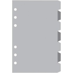 Exacompta - 28222E - Recharge intercalaires - Pour organiseur Exatime 21 - Jeu de 7 intercalaires gris