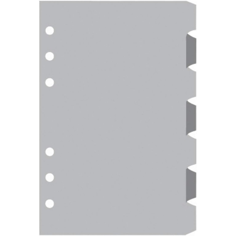 Exacompta - 28222E - Recharge intercalaires - Pour organiseur Exatime 21 - Jeu de 7 intercalaires gris