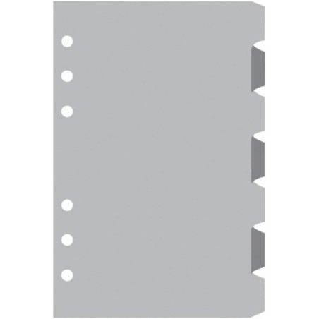 Exacompta - 28222E - Recharge intercalaires - Pour organiseur Exatime 21 - Jeu de 7 intercalaires gris