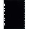 Exacompta - 28223E - Recharge intercalaires alphabétique A-Z Plastique - Pour organiseur Exatime 21 -12 feuillets noirs