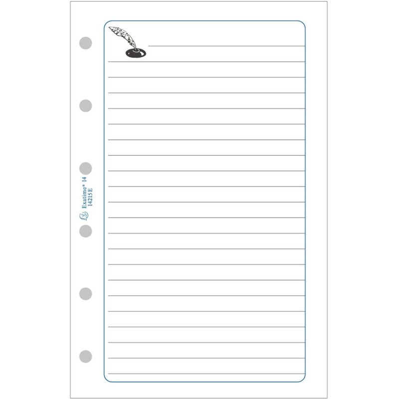 Exacompta - 28215E - Recharge feuillets notes pour Organiseur Exatime 21 - 32 feuillets blancs