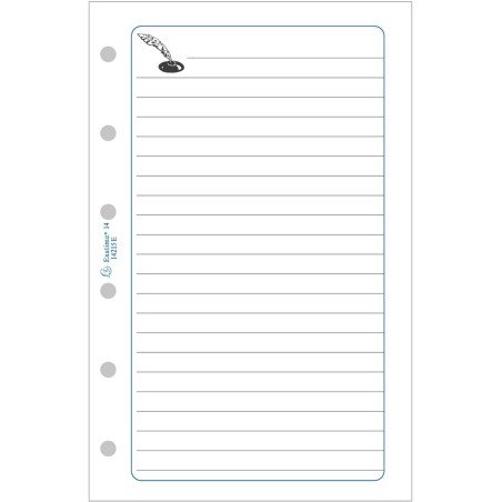 Exacompta - 28215E - Recharge feuillets notes pour Organiseur Exatime 21 - 32 feuillets blancs