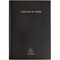 Exacompta - 38971E - Agenda bureau - 14,8 cm x 21 cm - Caisse Perpétuel Journalier - Coloris noir