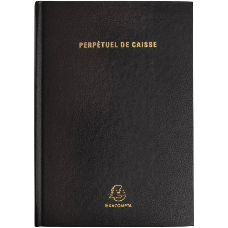 Exacompta - 38971E - Agenda bureau - 14,8 cm x 21 cm - Caisse Perpétuel Journalier - Coloris noir