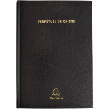 Exacompta - 38971E - Agenda bureau - 14,8 cm x 21 cm - Caisse Perpétuel Journalier - Coloris noir