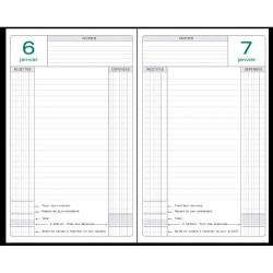 Exacompta - 38971E - Agenda bureau - 14,8 cm x 21 cm - Caisse Perpétuel Journalier - Coloris noir