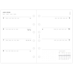 Filofax Agenda 2026 de poche 26-68290 avec semaine sur deux pages