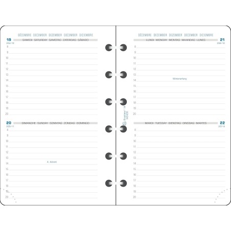 Exacompta - 14242E - Recharge Exatime 14 - Journalier 2 jours/page - Janvier à décembre 2026