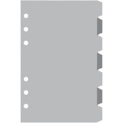 Exacompta - 14222E - Recharge intercalaires pour Organiseur Exatime 14 - Jeu de 7 intercalaires gris