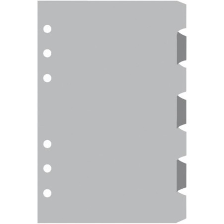 Exacompta - 14222E - Recharge intercalaires pour Organiseur Exatime 14 - Jeu de 7 intercalaires gris