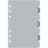 Exacompta - 14222E - Recharge intercalaires pour Organiseur Exatime 14 - Jeu de 7 intercalaires gris