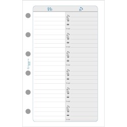 Exacompta - 14216E - Recharge perforée adresses-téléphones pour Organiseur Exatime 14 - 8,1 x 12,6 cm - Coloris blanc