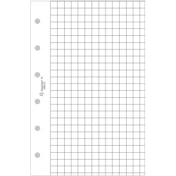 Exacompta - 14011E - Recharge feuillets quadrillés 5x5 perforés pour Organiseur Exatime 14 - Feuillets blancs