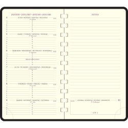 Exacompta - 16542E - Agenda semainier de poche Espace 16S Spiralé Bellagio - 9 x 16 cm - Janvier à décembre 2026 - Coloris aléat