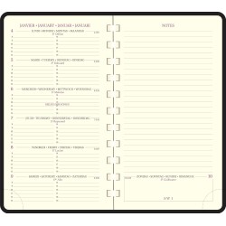 Exacompta - 16522E - Agenda semainier de poche Espace 16S Spiralé Cassandra - 9 x 16 cm - Janvier à décembre 2026 - Coloris aléa